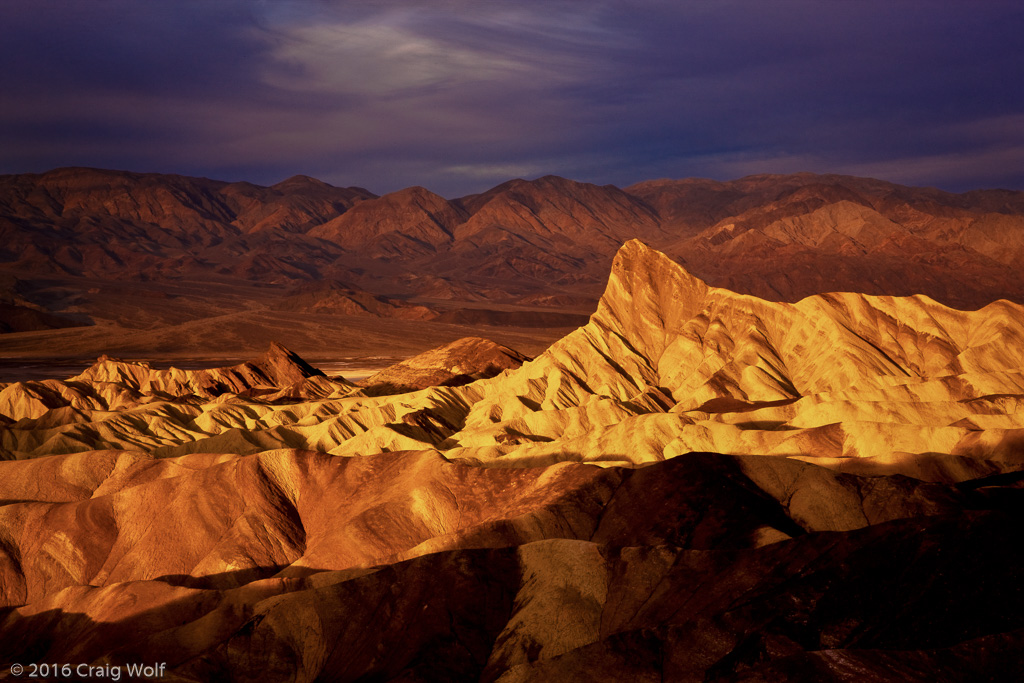 Zabriskie Point Sunrise, Death Valley, CA