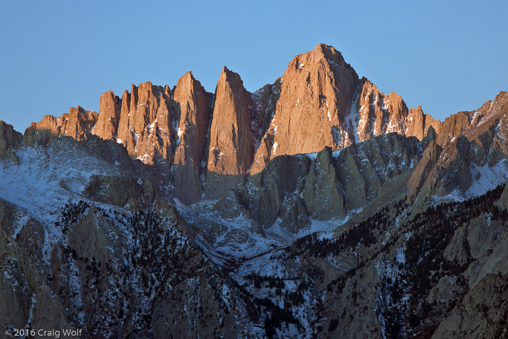 Mt. Whitney Peak at Sunrise