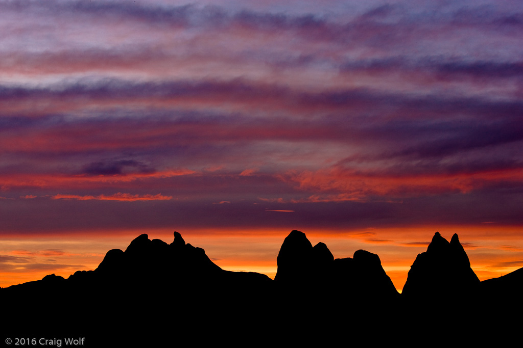 Sunrise over Alabama Hills